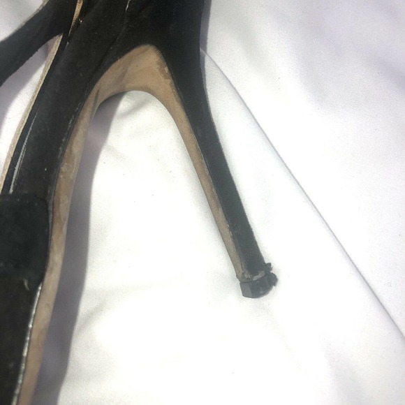 Jimmy Choo Lottie Black Heels Open Toe Size 39.5 - Picture 10 of 10